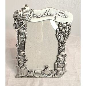 Sixtrees "Granddaughter" Picture Frame Holds a 2 1/2" x 4" Photo Pewter